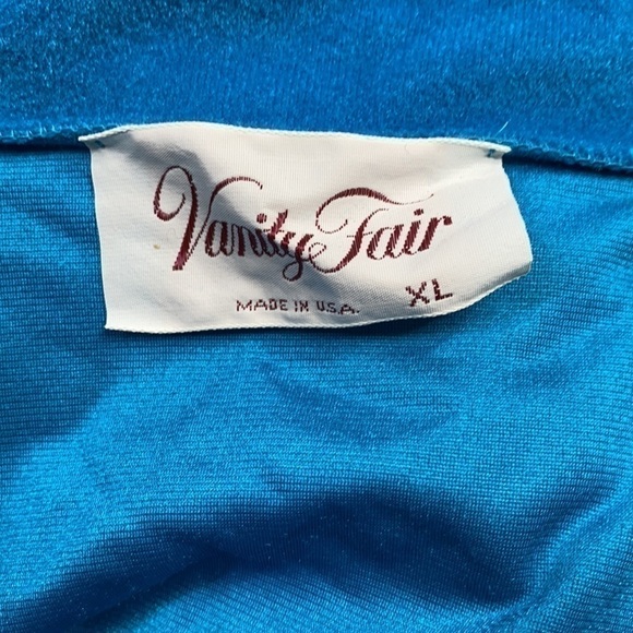 Vintage Vanity Fair Peacock Blue Robe 80's NWT Size XL RARE - Picture 6 of 11